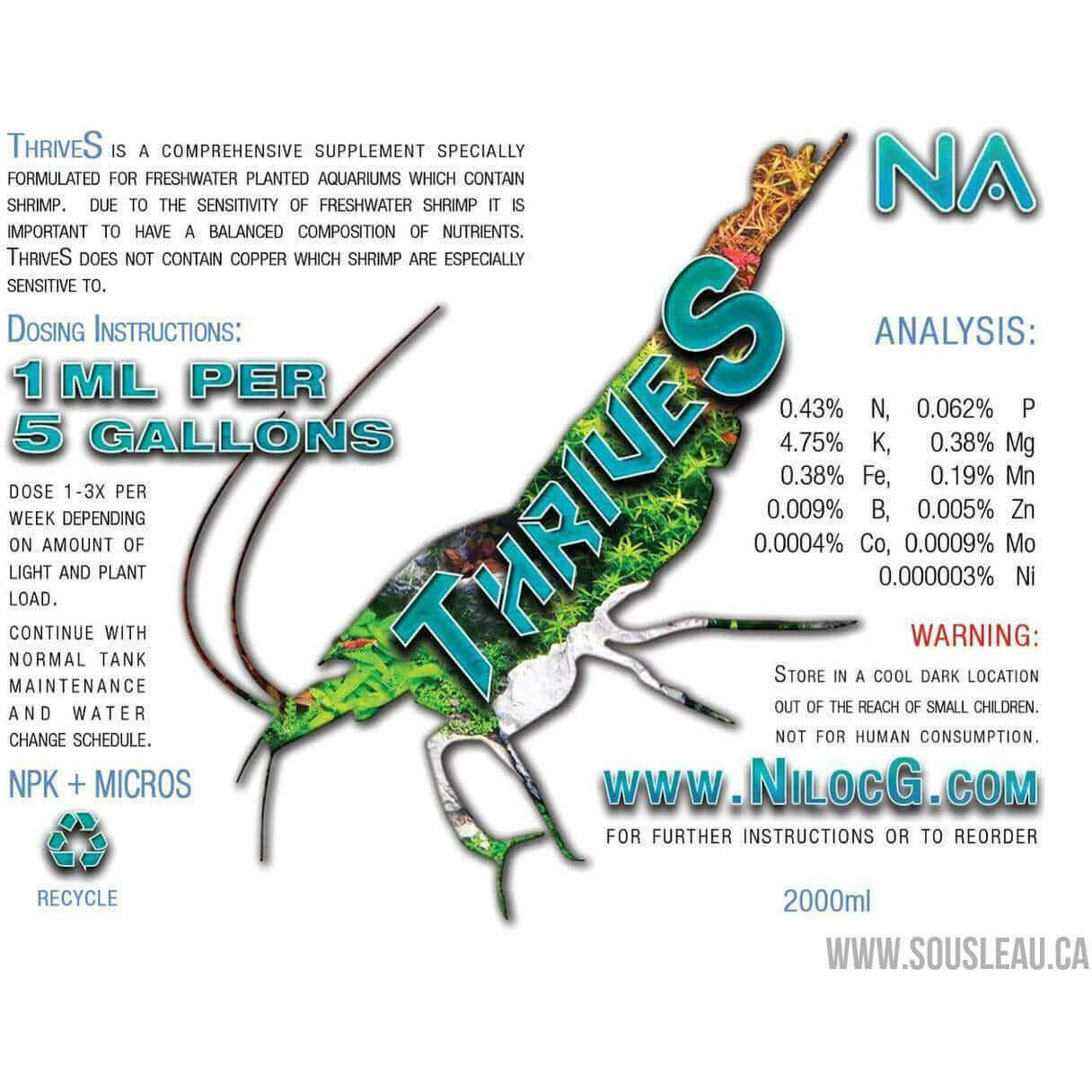 Thrive Shrimp all in one fertilizer NilocG Aquatics