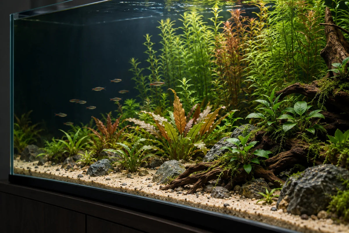 Aquatic plant morphology: planting and trimming by growth form