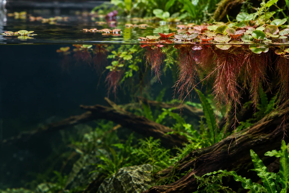 Phyllanthus fluitans: growing red root floaters