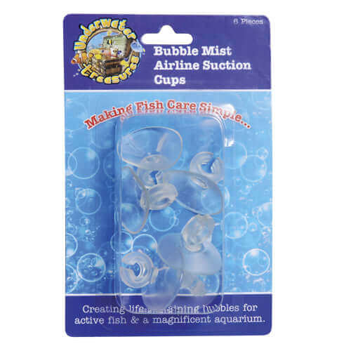 Bubble Mist Airline Suction Cups - 6 pk Underwater Treasures