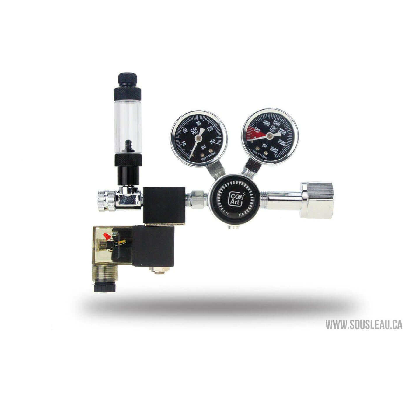 CO2ART PRO-SE SERIES DUAL STAGE REGULATOR WITH INTEGRATED SOLENOID