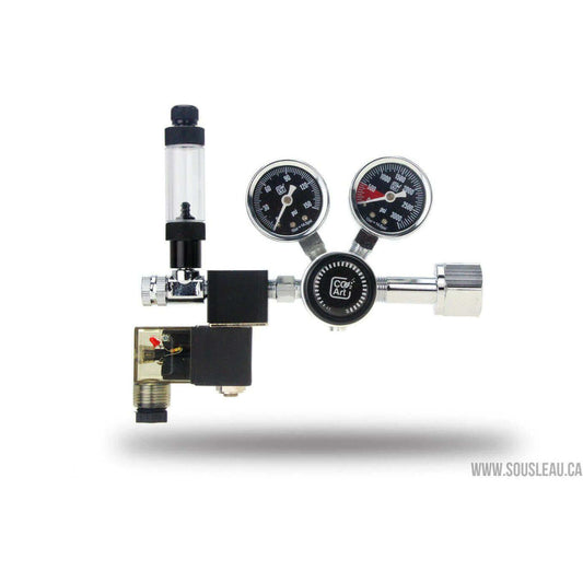CO2ART PRO-SE SERIES DUAL STAGE REGULATOR WITH INTEGRATED SOLENOID CO2ART