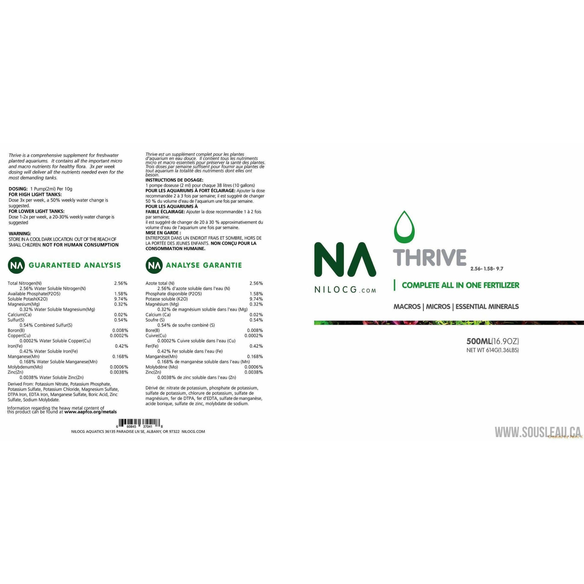 thrive aquatic plant fertilizer Thrive All In One Liquid Fertilizer